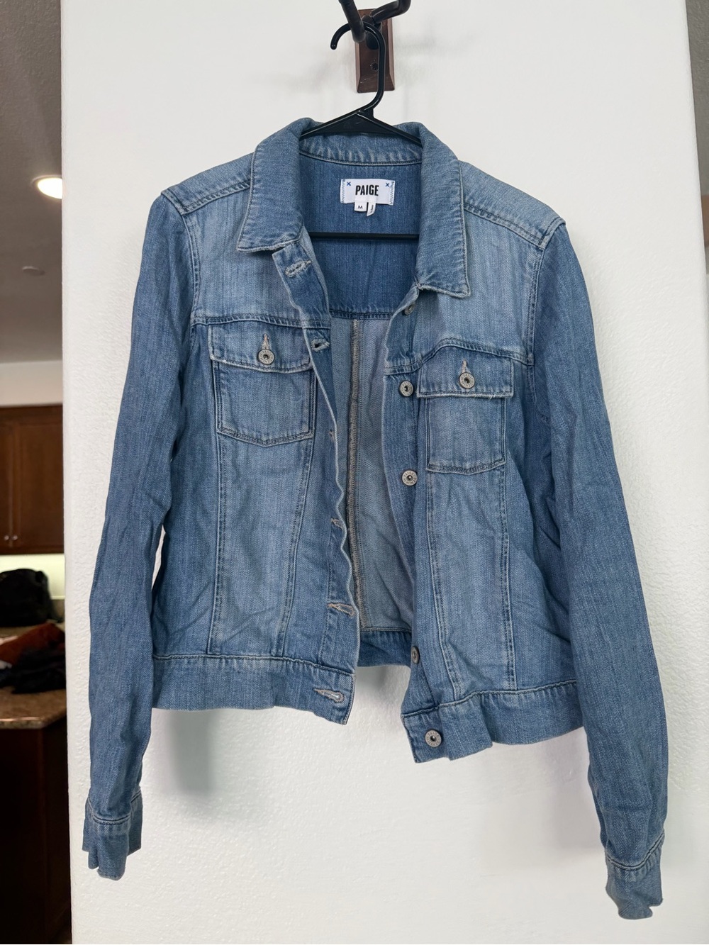 PAIGE Medium Blue Denim Jean Jacket